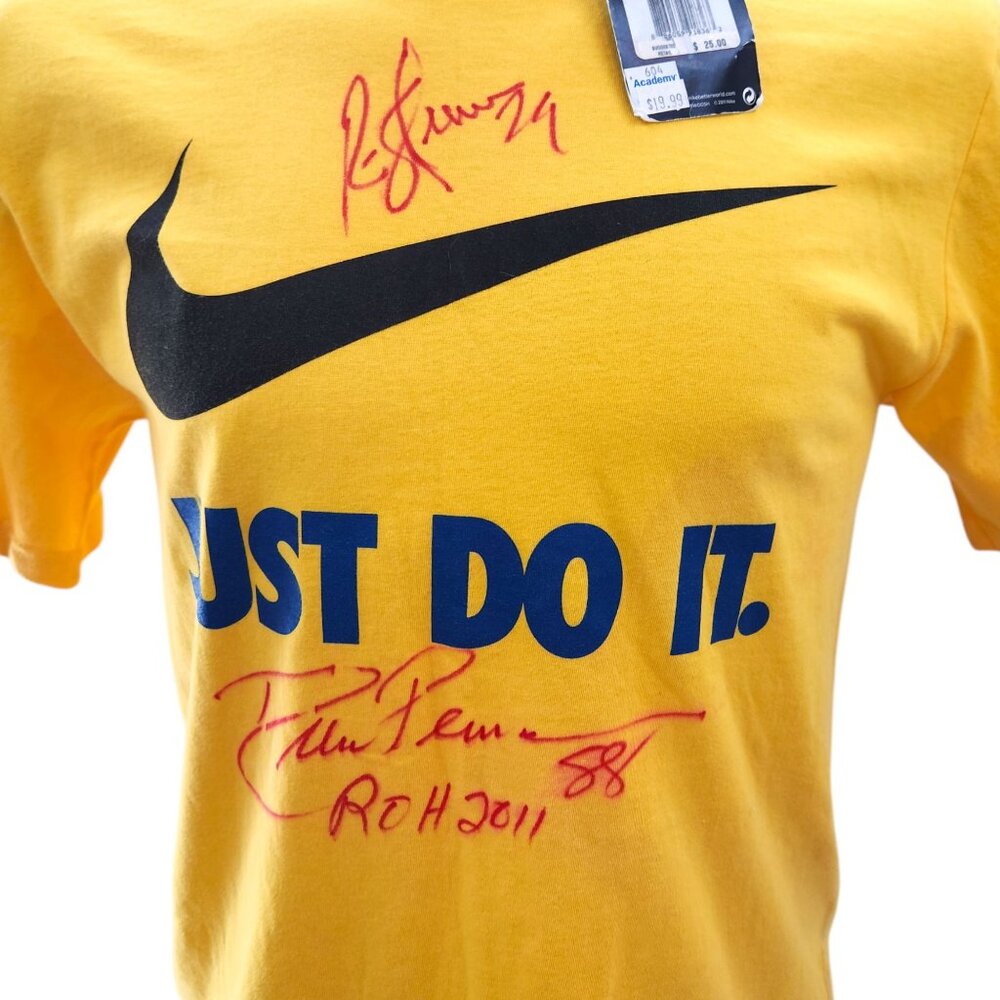Nike Just Do It T-Shirt M Drew Pearson 88 ROH Autographed Cowboys Legend NWT - Picture 3 of 6